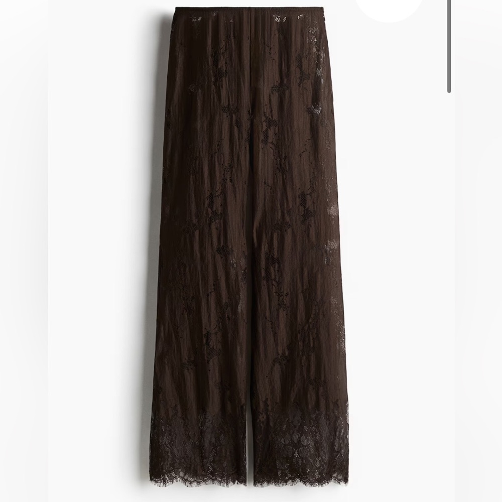 LACE PANTS, Dark Brown, XL